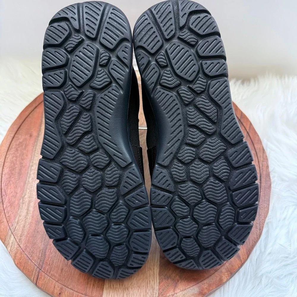 Nautica Tobin Slip On Sneakers triple Black Wide Width Mens Shoes Size 9.5 W